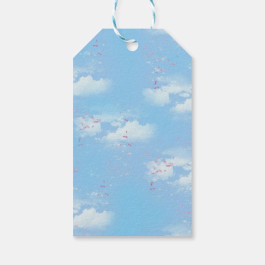 Tropisch chirurgische landschap cadeaulabel (Achterkant)