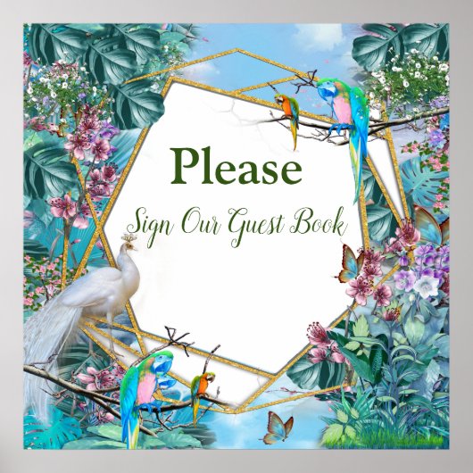 Tropisch chirurgische landschap poster (Voorkant)