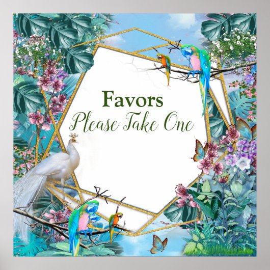 Tropisch chirurgische landschap poster (Voorkant)