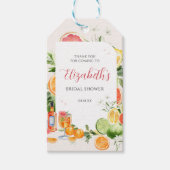 Tropisch Citrus Bruidsfeest Favor Tag Cadeaulabel (Voorkant)