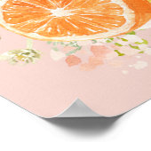 Tropisch Citrus Bruiloft Bridal Shower Welkomstbor Poster (Hoek)