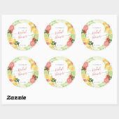 Tropisch Citrus Bruiloft Feest Dank Je Ronde Sticker (Vel)