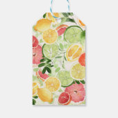 Tropisch Citrus Bruiloft Feest Favor Tag Cadeaulabel (Achterkant)