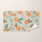 Tropisch Citrus Floral Mint Green Handdoek (Handdoek)