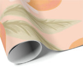 Tropisch citrus Floral roze Cadeaupapier (Rol Hoek)