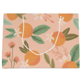 Tropisch citrus Floral roze Groot Cadeauzakje (Voorkant)