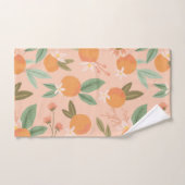 Tropisch citrus Floral roze Handdoek (Handdoek)