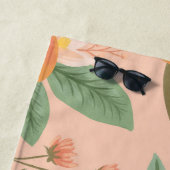 Tropisch citrus Floral roze Strandlaken (In situ)