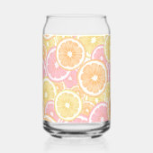 Tropisch Citrus Fruit Patroon Zomer Kleurrijk Blikvorm Glas (Voorkant)