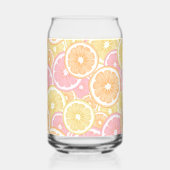 Tropisch Citrus Fruit Patroon Zomer Kleurrijk Blikvorm Glas (Achterkant)