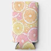Tropisch Citrus Fruit Patroon Zomer Kleurrijk Seltzer Blikjeskoeler (Voorkant)