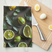 tropisch citrus theedoek (Quarter Fold)