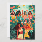 Tropisch citrusVrijgezellenfeest Kaart (Achterkant)