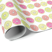 Tropisch citrusvruchten Limoen Sinaasappel Cadeaupapier (Rol Hoek)