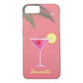 Tropisch Cocktail iPhone 7 Hoesje - koraal (Achterkant)
