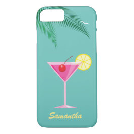 Tropisch Cocktail iPhone 7 Hoesje - turkooise