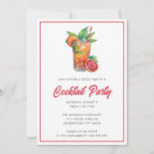 Tropisch Cocktailfeest Achtertuin Zomer Dranken Kaart (Voorkant)