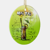 Tropisch cocktailrecept keramisch ornament (Rechts)