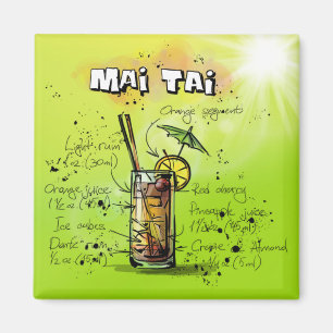 Tropisch cocktailrecept magneet