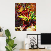 Tropisch codiaeum - Croton Poster (Thuiskantoor)