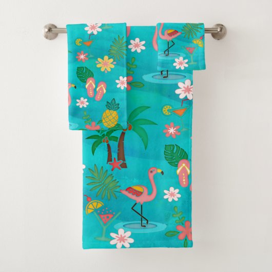 Tropisch collage bad handdoek (Insitu)