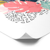 Tropisch collage Colorful Artwork Poster (Hoek)