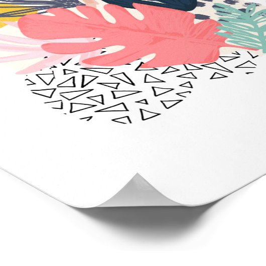 Tropisch collage Colorful Artwork Poster (Hoek)