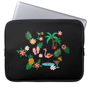 Tropisch collage laptop sleeve