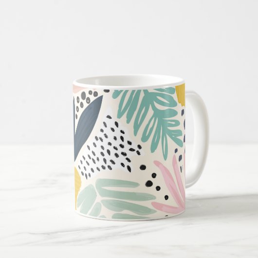 Tropisch collage Summer Pattern Koffiemok (Voorkant rechts)