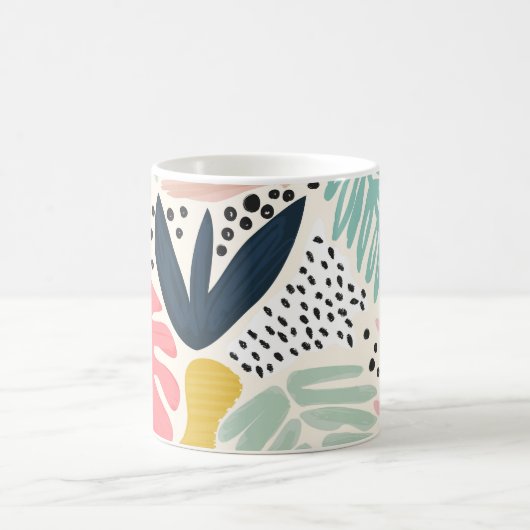 Tropisch collage Summer Pattern Koffiemok (Center)