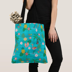 Tropisch collage tote bag