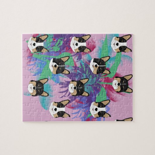 Tropisch Corgi Puzzle Legpuzzel (Horizontaal)