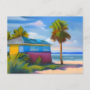 Tropisch Cottage   Contact houden Briefkaart
