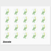 Tropisch Crane-Ecru Ronde Sticker (Vel)