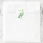 Tropisch Crane-Ecru Ronde Sticker (Tas)