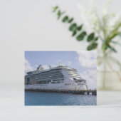 Tropisch cruiseschip briefkaart (Staand voorkant)
