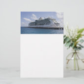 Tropisch cruiseschip briefpapier (Staand voorkant)