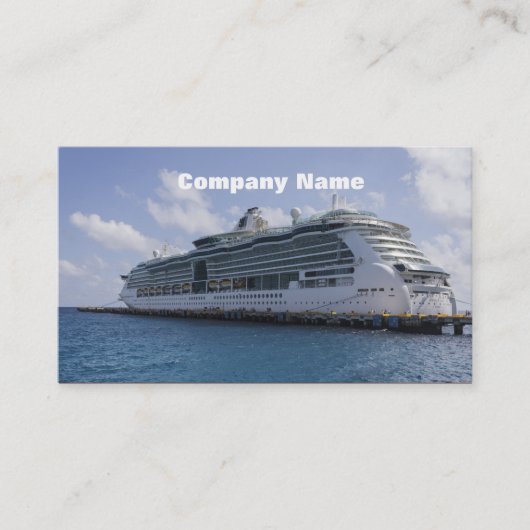 Tropisch cruiseschip visitekaartje (Voorkant)