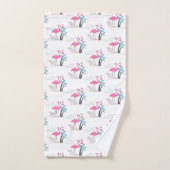Tropisch Cute grappige flamingo waterverf patroon Bad Handdoek (Handdoek)