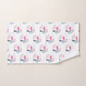 Tropisch Cute grappige flamingo waterverf patroon Bad Handdoek (Handdoek)