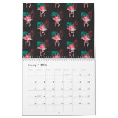 Tropisch Cute grappige flamingo waterverf patroon Kalender (Jan 2026)