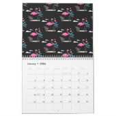 Tropisch Cute grappige flamingo waterverf patroon Kalender (Jan 2026)
