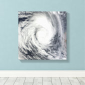 Tropisch cycloon Dianne 2 Canvas Afdruk (Insitu (Houten vloer))