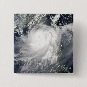 Tropisch cycloon Linfa Vierkante Button 5,1 Cm