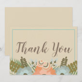 Tropisch Dank Je Bedankkaart (Voorkant / Achterkant)