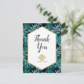 Tropisch Dank Je Logo Zakelijke Postkaart (Staand voorkant)