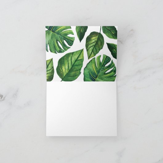 Tropisch dank u nota nemen van bedankkaart (Binnen)