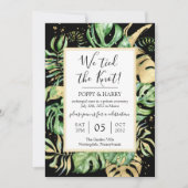 Tropisch dat we de Knot Eloped Reception Party heb Kaart (Voorkant)