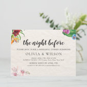 Tropisch de avond voor het repetitiediner kaart (Staand voorkant)