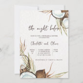 Tropisch de avond voor repetitie diner kaart (Voorkant)